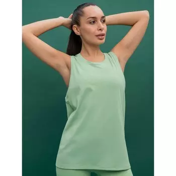 Майка спортивная женcкая, размер L, цвет зелёный