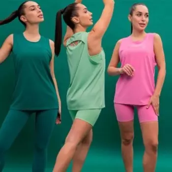 Майка спортивная женcкая, размер XL, цвет изумрудный