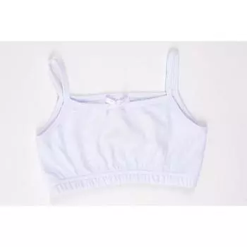 Майка-топ для девочки, рост 122 см, цвет белый