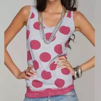 Майка женская Canotta donna s/l stampa, размер S/M, цвет blu