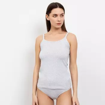 Майка женская, цвет серый меланж, размер 54