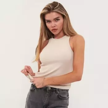 Майка женская, цвет тёмно-кремовый, размер 42