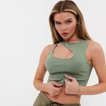 Майка женская, цвет зелёный, размер 46 (L)