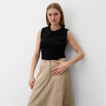 Майка женская MINAKU: Basic line, размер 44, чёрная