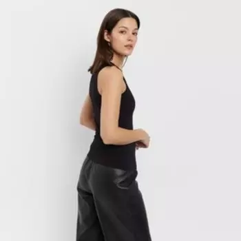 Майка женская MINAKU: Basic line, размер 48, чёрная