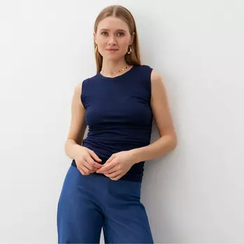 Майка женская MINAKU: Basic line, размер 48, тёмно-синяя