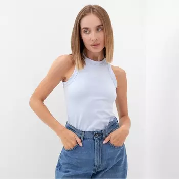 Майка женская MINAKU: SPORTY & STYLISH, размер 48, светло-голубая