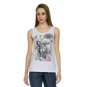 Майка женская, размер XS, цвет белый