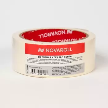 Малярная лента 38 мм25 м «Нова Ролл», белая