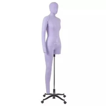 Манекен портновский Моника, комплект Арт, размер 48, цвет сиреневый, накладки, руки, нога и голова