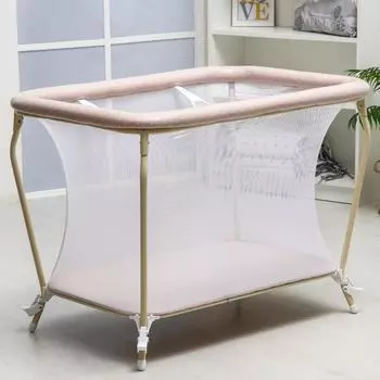 Манеж Polini kids Classic Горошек, макиато