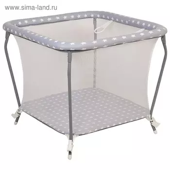 Манеж Polini kids «Звезды», серый-белый