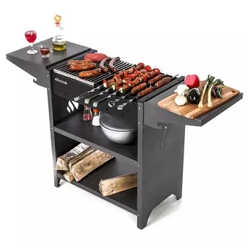 Мангал Family Standart FS2000, 133.239.477.4 см, 2 мм, боковые столики, полка