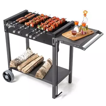 Мангал «MAH 202», 106.55279.7 см, 2 мм, колёса, боковая полка