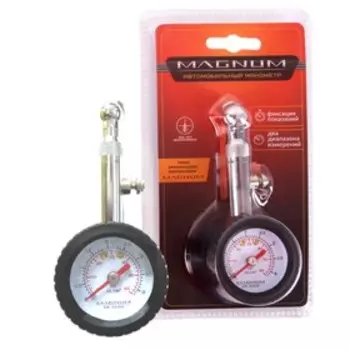 Манометр Magnum автомобильный стрелочный, метал
