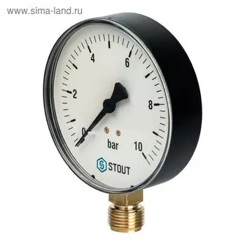 Манометр STOUT SIM-0010-101015, радиальный, DN100, G1/2"