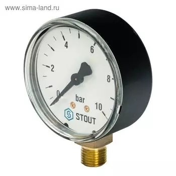 Манометр STOUT SIM-0010-631008, радиальный, DN63, G1/4"