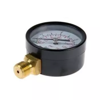 Манометр TIM Y-50-10, радиальный, Дк 50 мм, 1 МПа, наружная резьба 1/4"