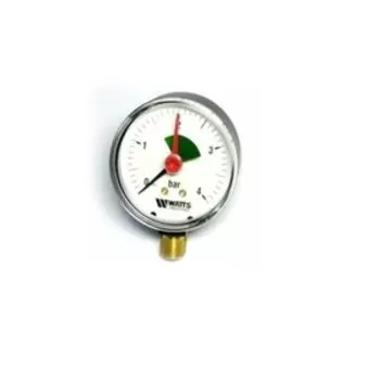 Манометр Watts 10007375, радиальный, 4 бар, диаметр 50 мм, 1/4"