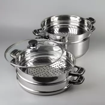 Мантоварка Катунь «Алтын», 21.5 л, d=30 см, 3 секции, капсульное дно, индукция, нержавеющая сталь