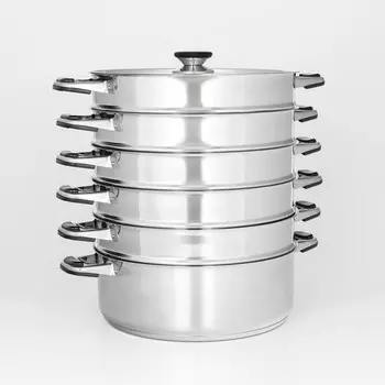 Мантоварка Катунь «Алтын», 7.5 л, d=30 см, 5 секций, капсульное дно, индукция, нержавеющая сталь