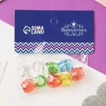 Манжеты для волос "Ники" (набор 8 шт +/- 3 шт) диско, 1,5х1,5 см, микс