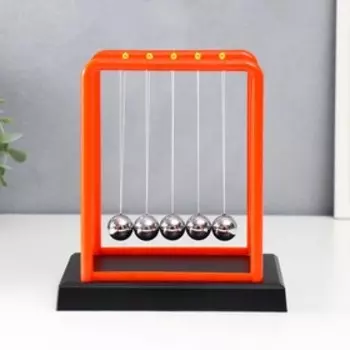 Маятник пластик "Шары Ньютона" яркий оранж 18х14,5х17 см