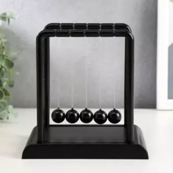 Маятник настольный антистресс «Шары Ньютона. Колыбель техно», чёрный, 13.51113.5 см