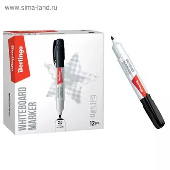 Маркер для доски 2.0 мм, Berlingo, чёрный