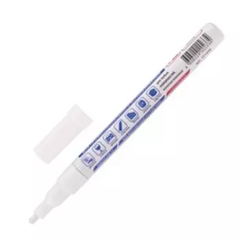 Маркер-краска (лаковый) 2.0 BRAUBERG PROFESSIONAL PLUS, нитро-основа, алюм, белый 151438