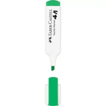 Маркер перманентный для ткани Faber-Castell "Textile Neon", неоново-зеленый, 1-5мм 159531
