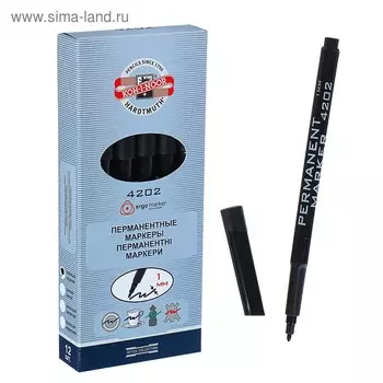 Маркер перманентный Koh-I-Noor 4202, 2.0 мм, круглый, черный