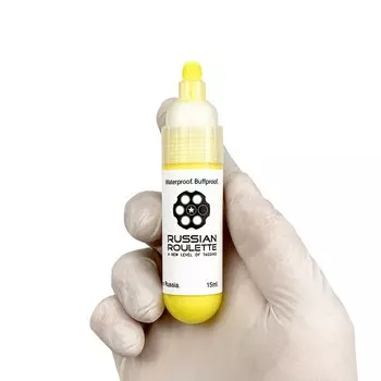 Маркер для граффити Russian Roulette, на водной основе, 8 mm, 15 мл, цвет yellow paint
