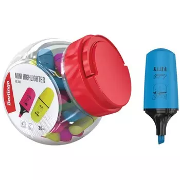 Маркер текстовыделитель 1-5 мм Berlingo "Textline HL100" мини, ассорти