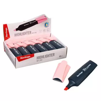 Маркер текстовыделитель 1-5мм Berlingo "Textline HP200" пастельный цвет, фламинго