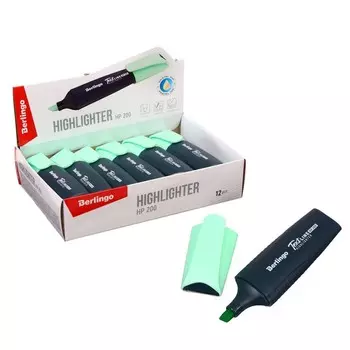 Маркер текстовыделитель 1-5мм Berlingo "Textline HP200" пастельный цвет, мята