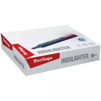 Маркер-текстовыделитель 5.0 мм Berlingo розовый