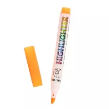 Маркер-текстовыделитель, наконечник скошенный 4 мм, оранжевый