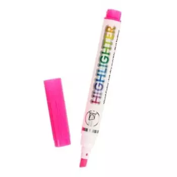 Маркер-текстовыделитель, наконечник скошенный 4 мм, розовый