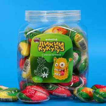 Мармелад «Дикий кукуруз» с жидкой начинкой, 10 г
