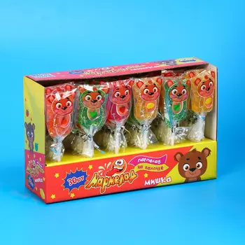 Мармелад фигурный на палочке «МИШКА», 14 г