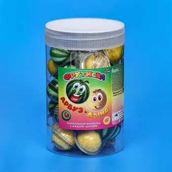Мармелад жевательный "Фрутиска" с жидким цетром, абруз, дыня, джар, 10 г