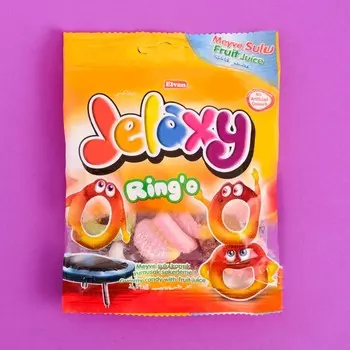 Мармелад жевательный Jelaxy Ring’o кольца кисло-сладкие, 80 г