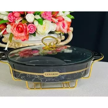 Мармит сервировочный Lenardi, на подставке, 28 см