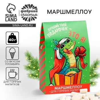 Маршмеллоу для напитков «Лучший твой подарочек», со вкусом пломбира, 40 г.
