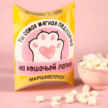 Маршмеллоу «Подушечка» в коробке, вкус: пломбир, 30 г.