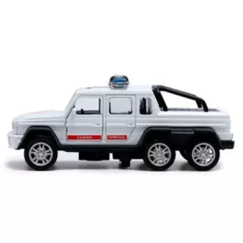 Машина металлическая «Джип 6X6 спецслужбы», 1:32, инерция, цвет белый