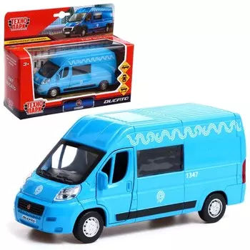 Машина металлическая инерционная Fiat Ducato «Метрополитен», 14 см, цвет синий