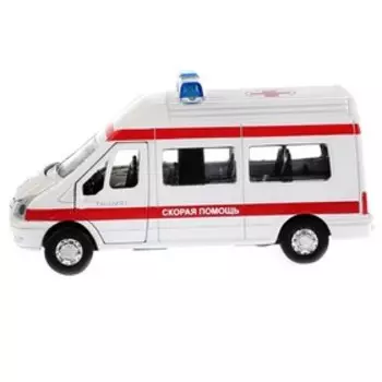Машина металлическая, инерционная «Ford Transit. Скорая помощь», световые и звуковые эффекты