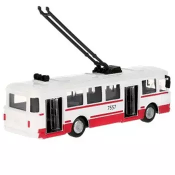 Машина металлическая, инерционная «Троллейбус» 15 см, открывающиеся двери